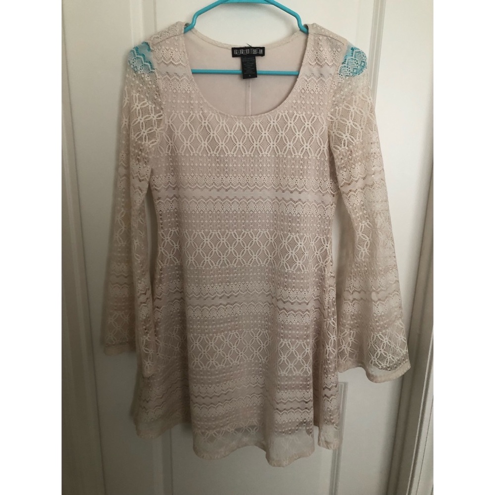 Beige lace dress